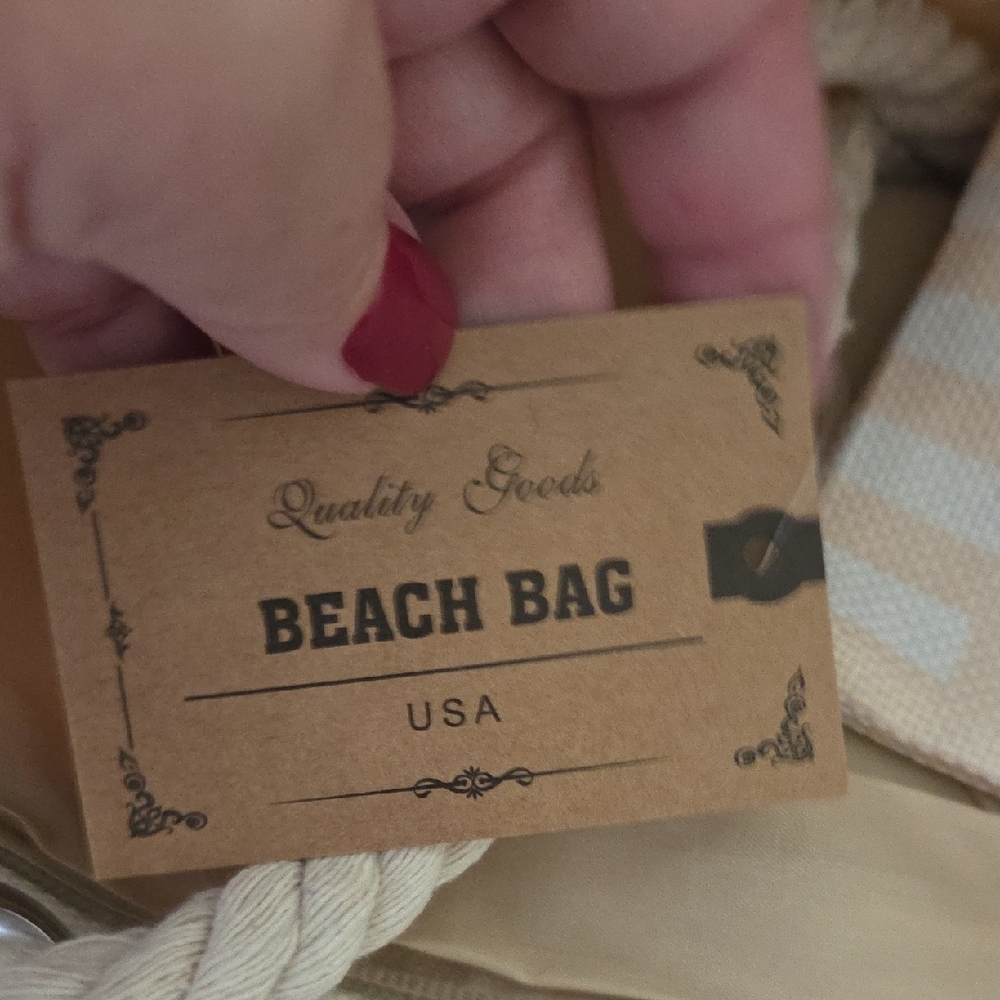 Nautical Anchor Canvas Tote Bag - Cream and Black - Picture 3 of 3